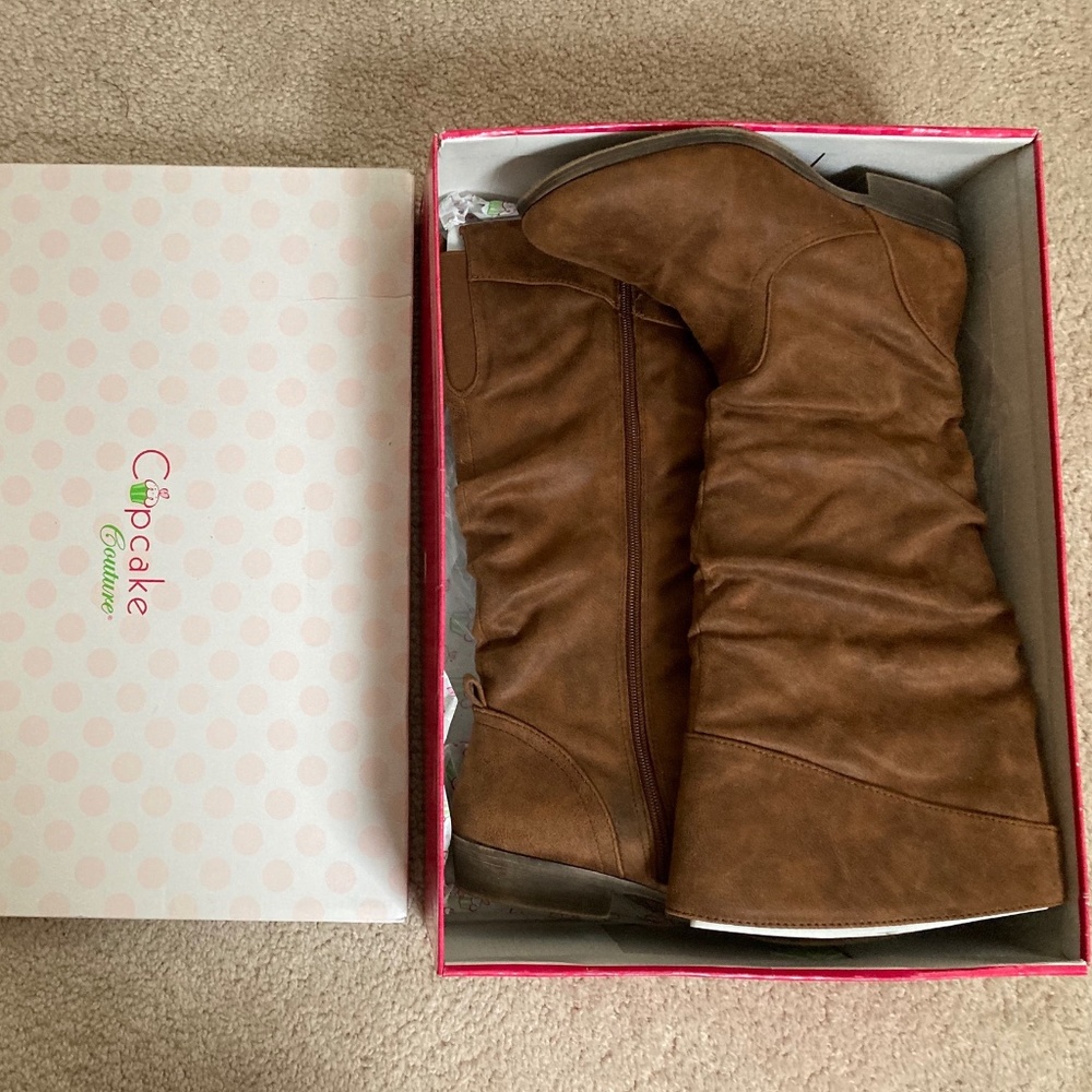 Cupcake Leather/Suede Girls Boots